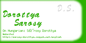 dorottya sarosy business card